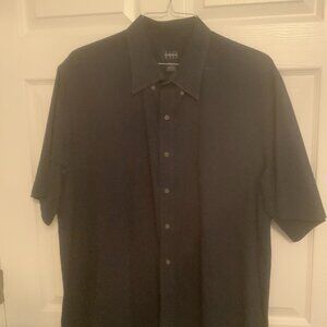 Harbor Bay by DXL Men's Big and Tall Easy-Care Solid Sport Shirt